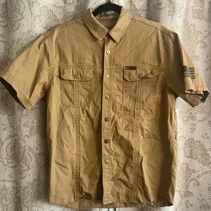Outdoor Series Fallow Tan Short Sleeve Button Front Shirt